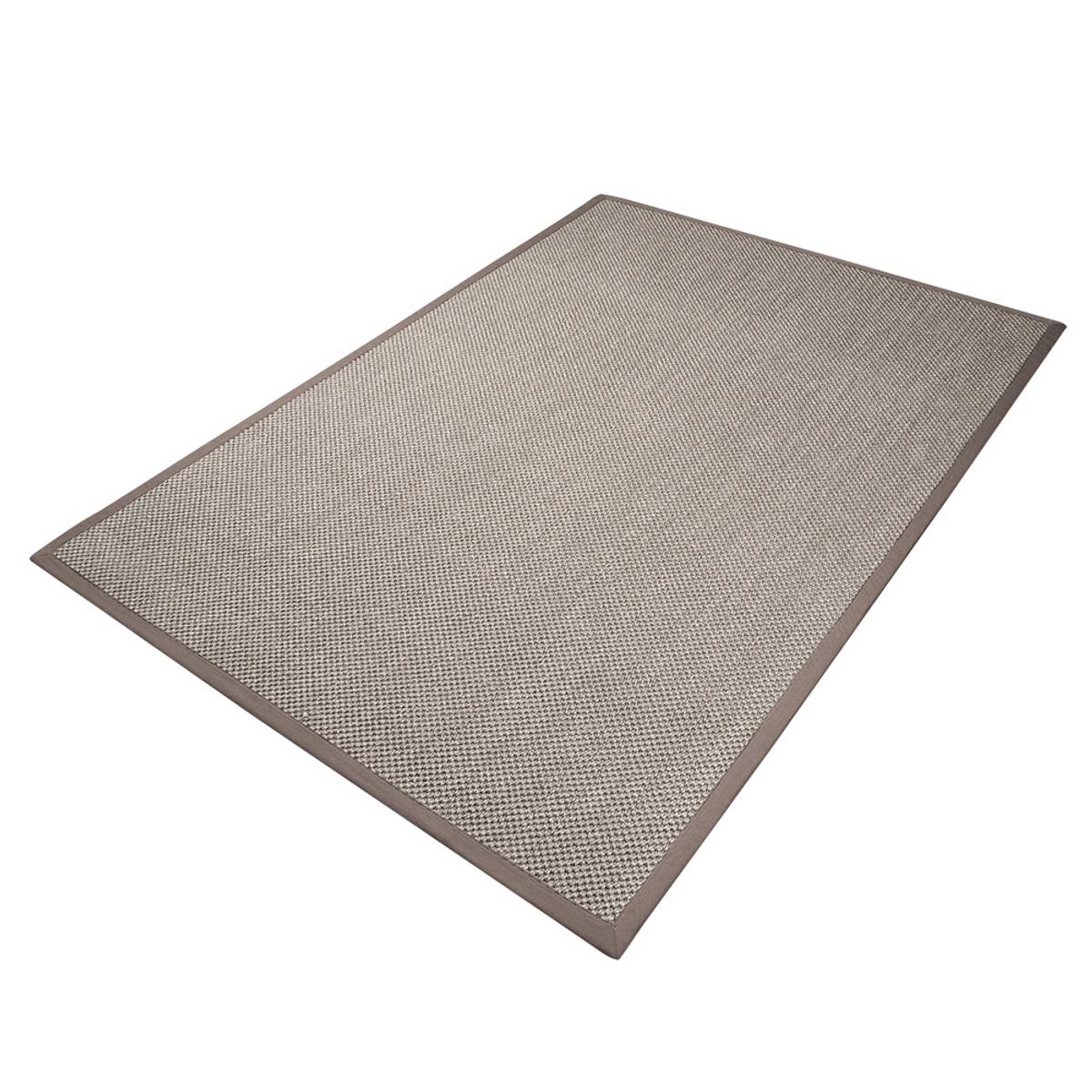 Sisal teppe (200x300 - Gråbrun/brun kant)