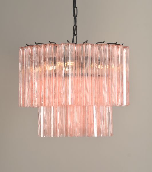 Hovedbilde Sezane Chandelier 2 lag (ø49) rosa / sort