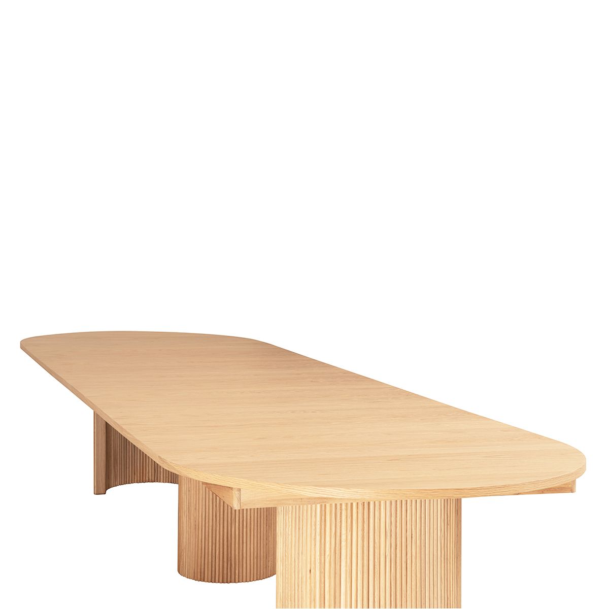 Noor rundt spisebord ø120 (420) med 6 tilleggsplater (lys eik)