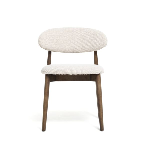 Hovedbilde Malmø spisestol heltre røkt eik (stoff Silent lys sand)