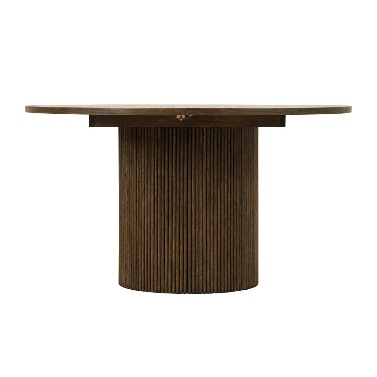 Noor rundt spisebord ø135 (235) med 2 tilleggsplater (røkt eik)