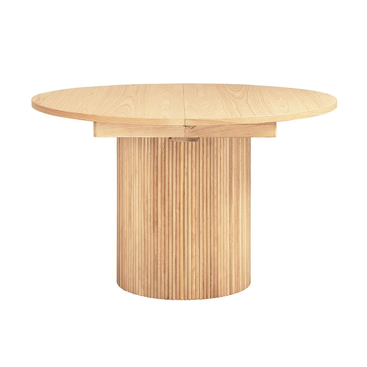 Noor rundt spisebord ø120 (420) med 6 tilleggsplater (lys eik)