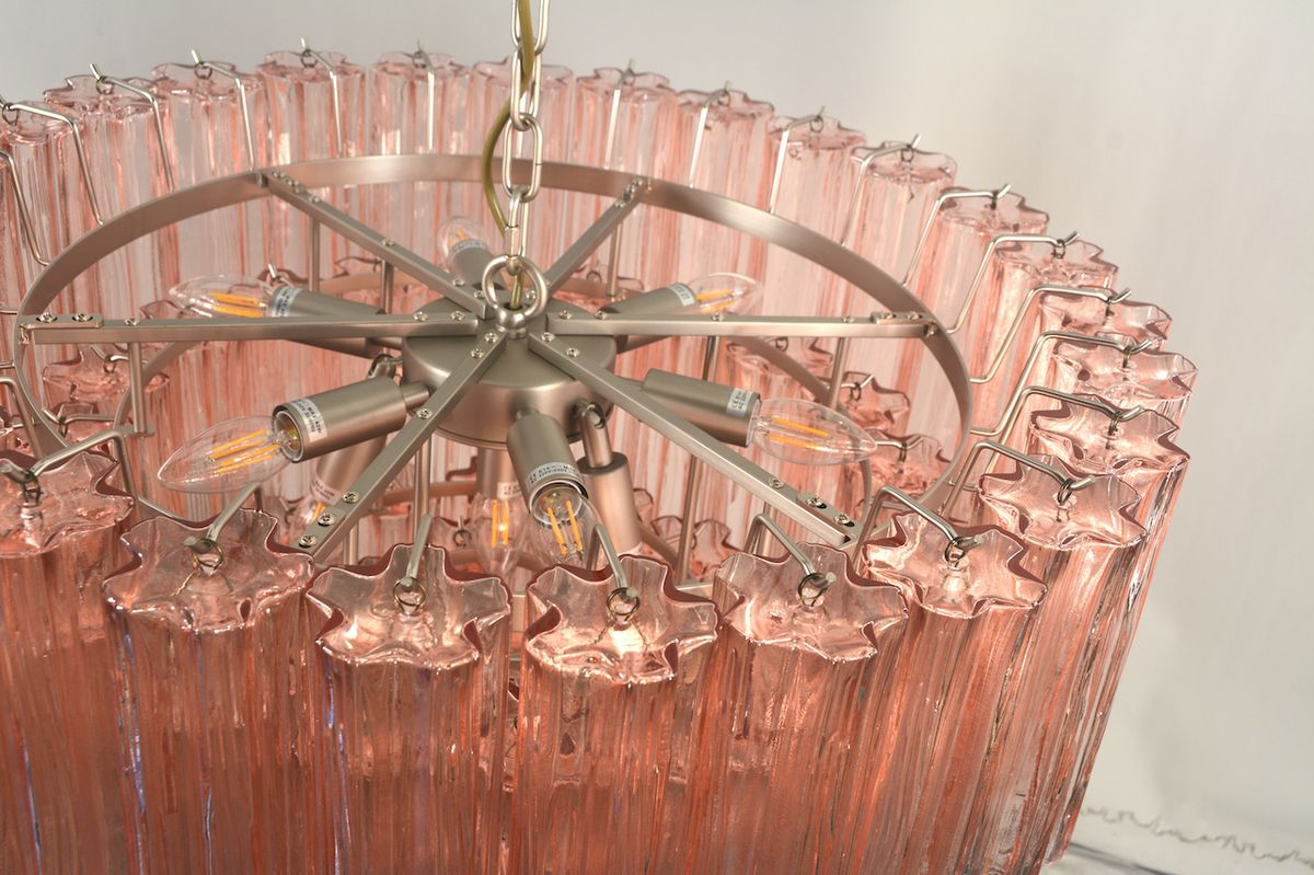 Sezane Chandelier 3 lag (ø72) rosa / krom