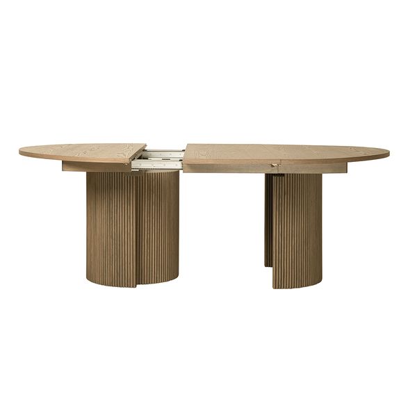 Hovedbilde Noor rundt spisebord ø120 (420) med 6 tilleggsplater (gråoljet eik)